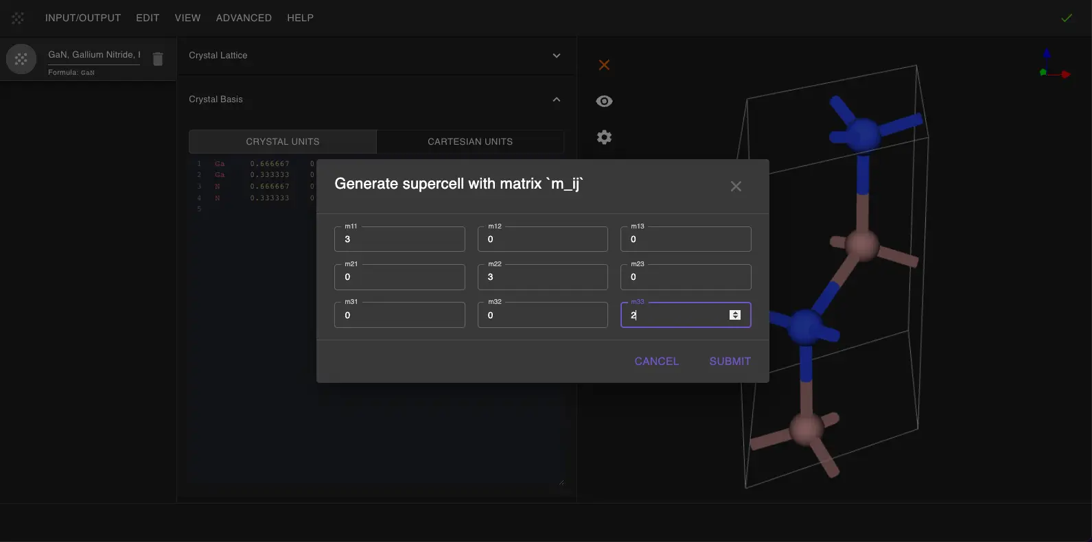 Supercell Creation for GaN