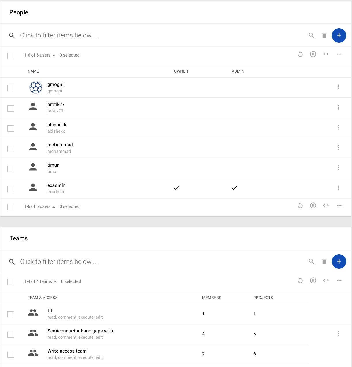 List Users Teams List Users Teams
