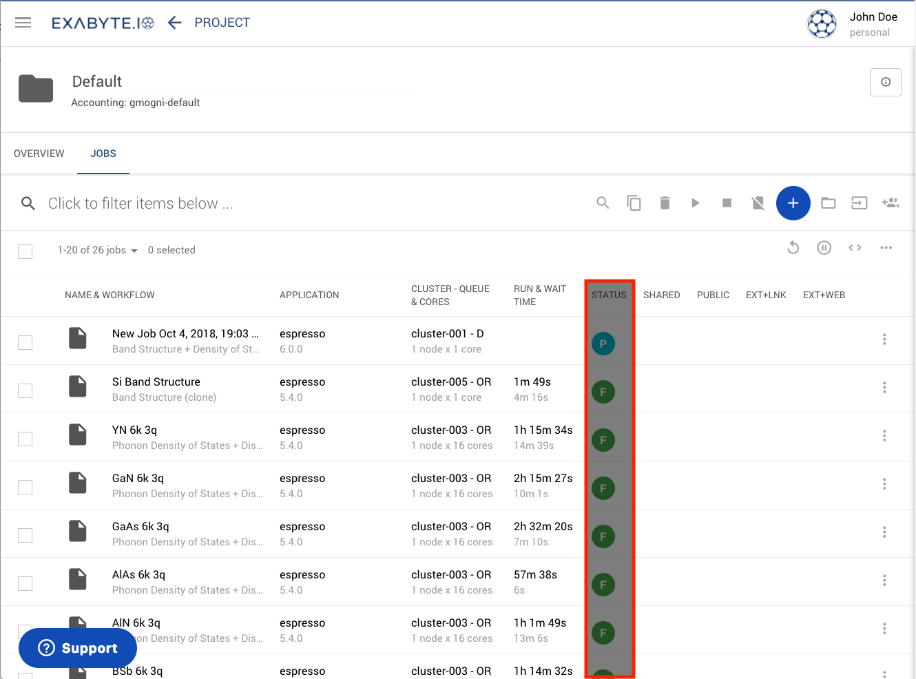 Jobs Explorer Interface