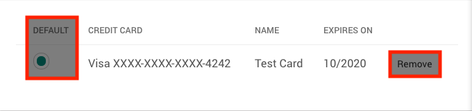 Remove Default Payment Remove Default Payment
